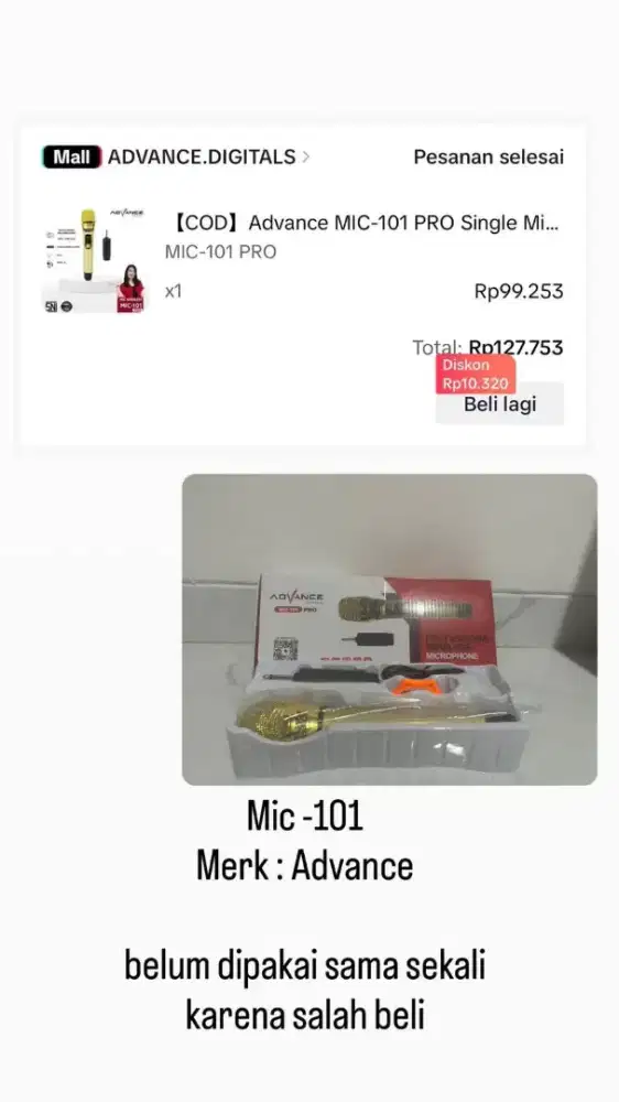 Mic 101 Baru beli