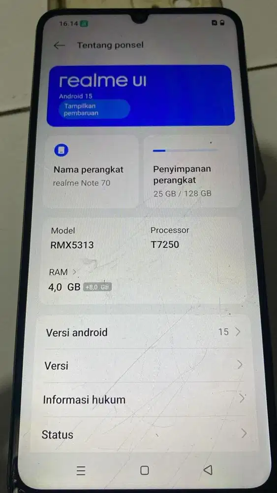 Realme note 70 mulus