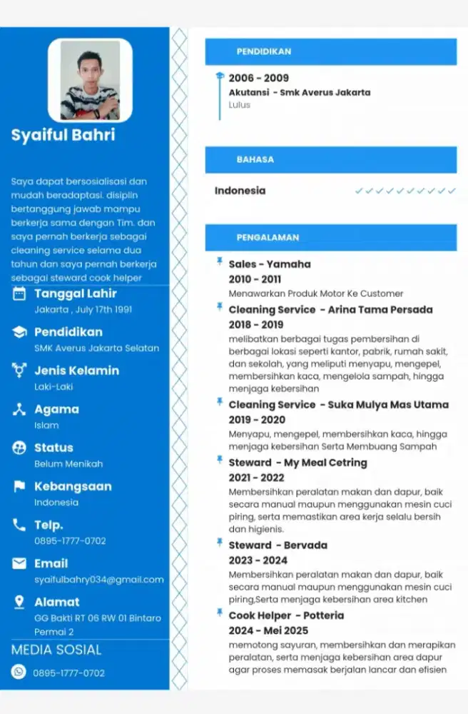 Sedang membutuhkan perkerjaan