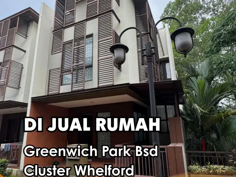 DI JUAL !!!  Greenwich Park Bsd Cluster Whelford RUMAH HOEK Semi furnished