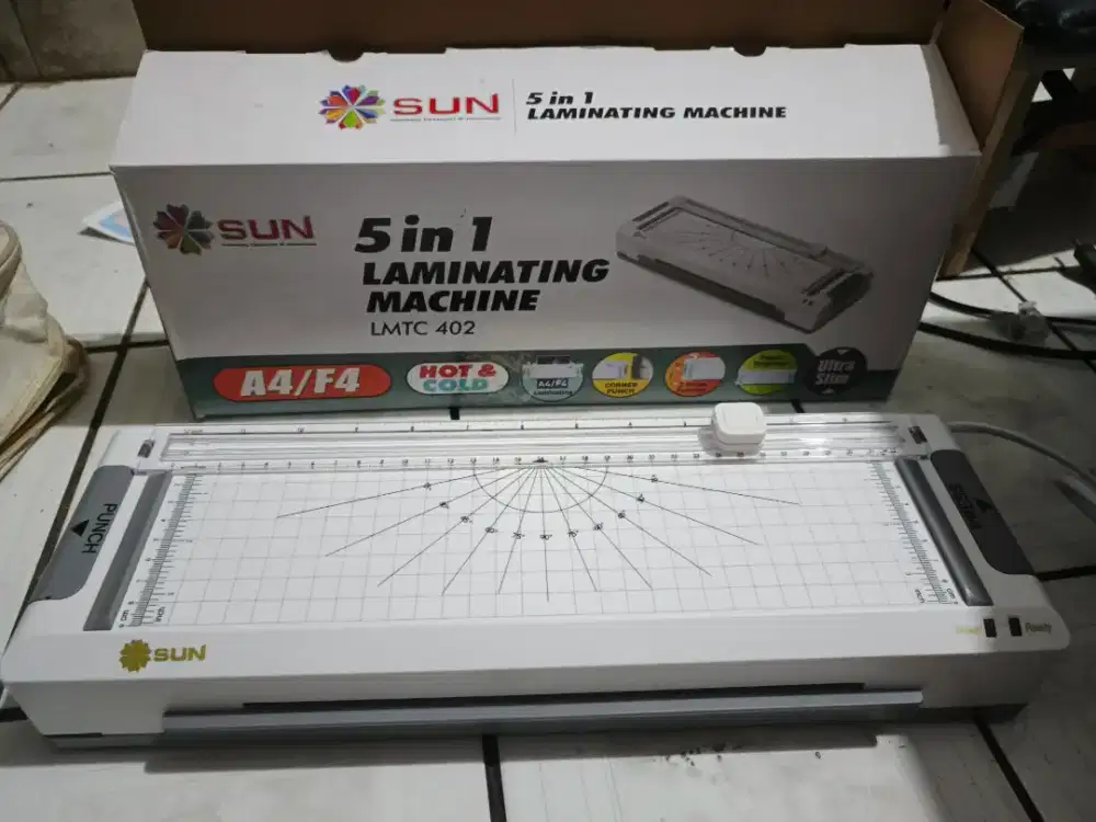 Mesin laminating SUN 5 in 1 LMTC warna grey