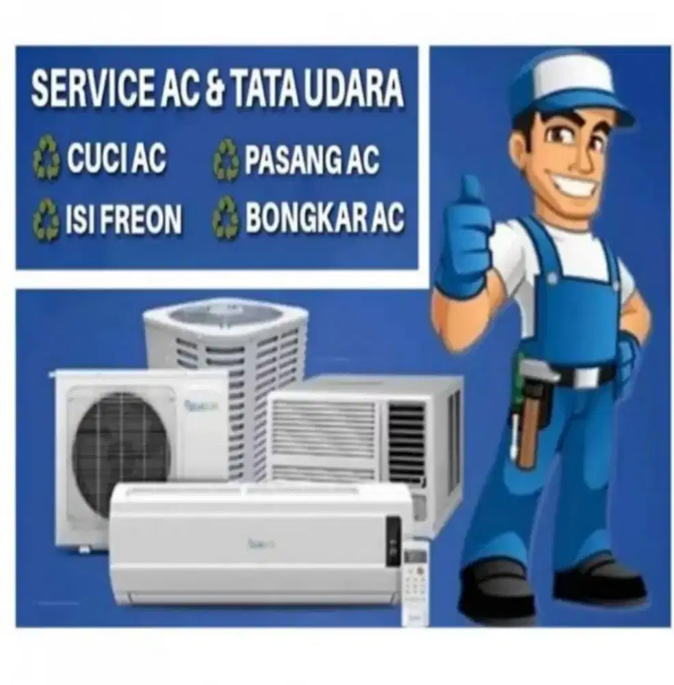 Service Ac,Kulkas,Pompa Air,Mesin Cuci dan Bongkar Pasang AC.