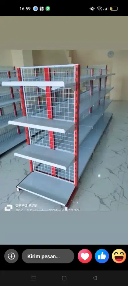 MENJUAL RAK GONDOLA /RAK MINIMARKET BAGAN REBAL