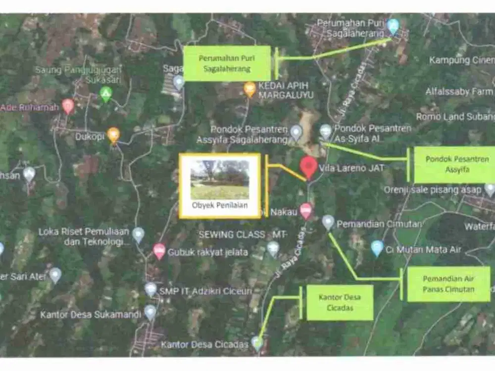 Tanah dijual Raya cicadas segalaherang Subang jawa barat