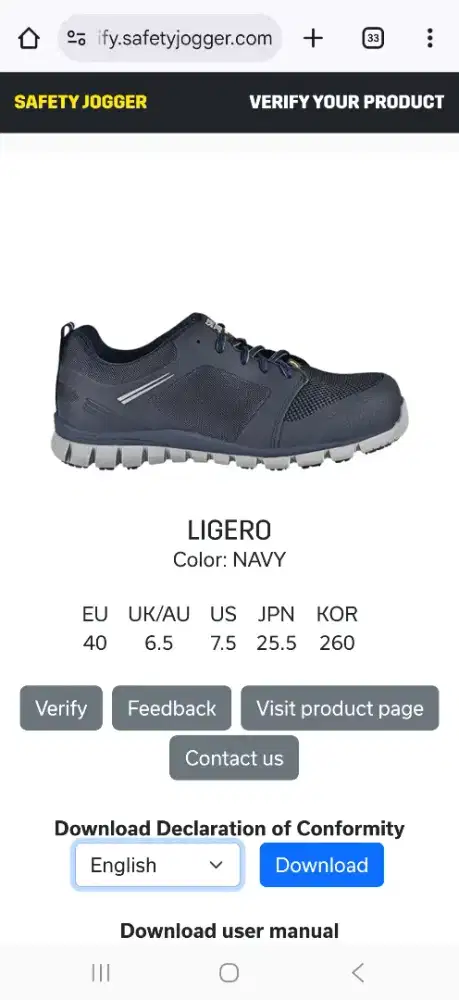 Sepatu Safety Jogger Ligero