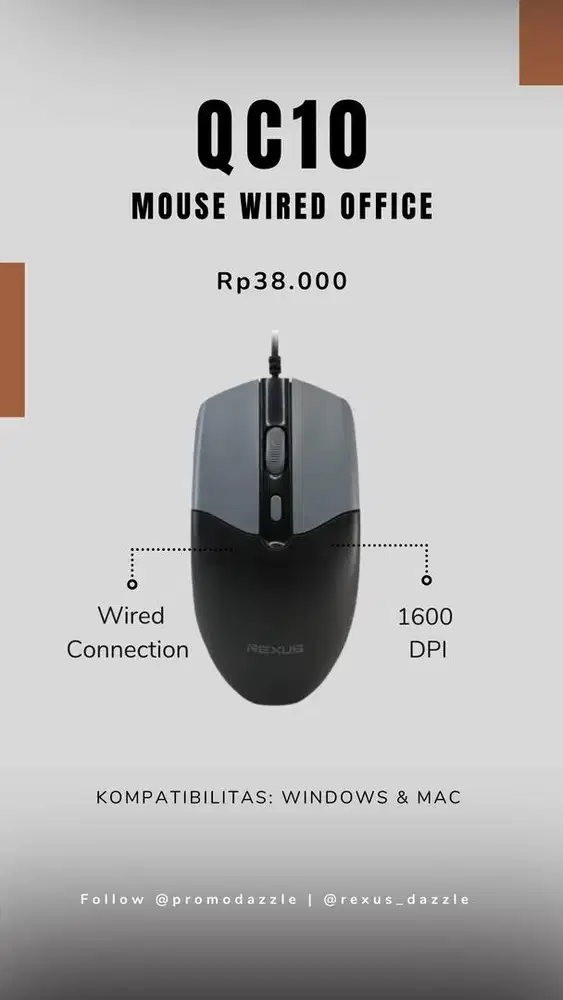 Mouse wired rexus QC10