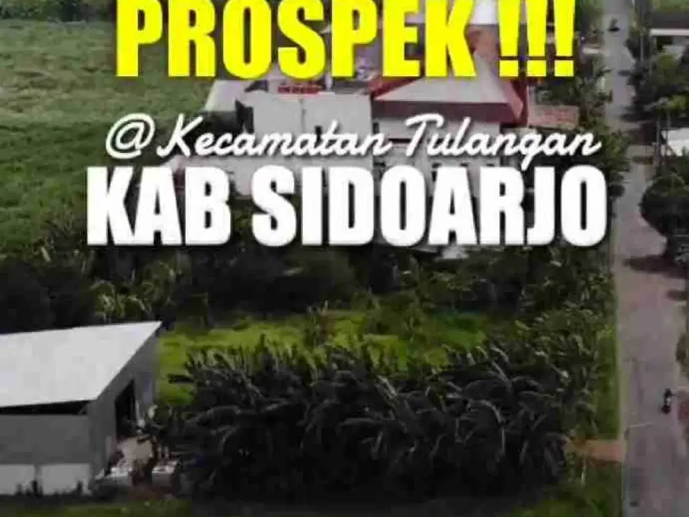 Murah Dijual Tanah Lokasi strategis! 
*Tanah - Pinggir Jalan Poros Kabupaten*
Kenongo Tulangan Sidoarjo