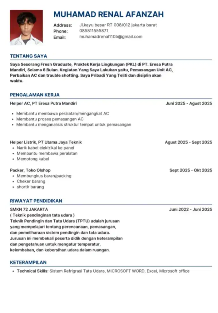 Info lokernya bapak/ibu