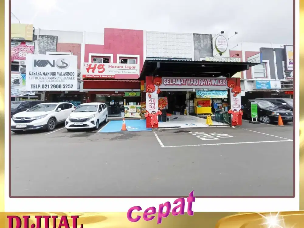 DIJUAL Cepat RUKO Hoek 2 Lantai Pasar 8 Alam Sutera Tangerang - AR