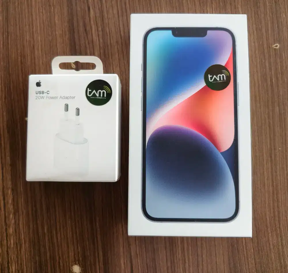 IPHONE 14 128 IBOX BARU + ADAPTOR ORIGINAL