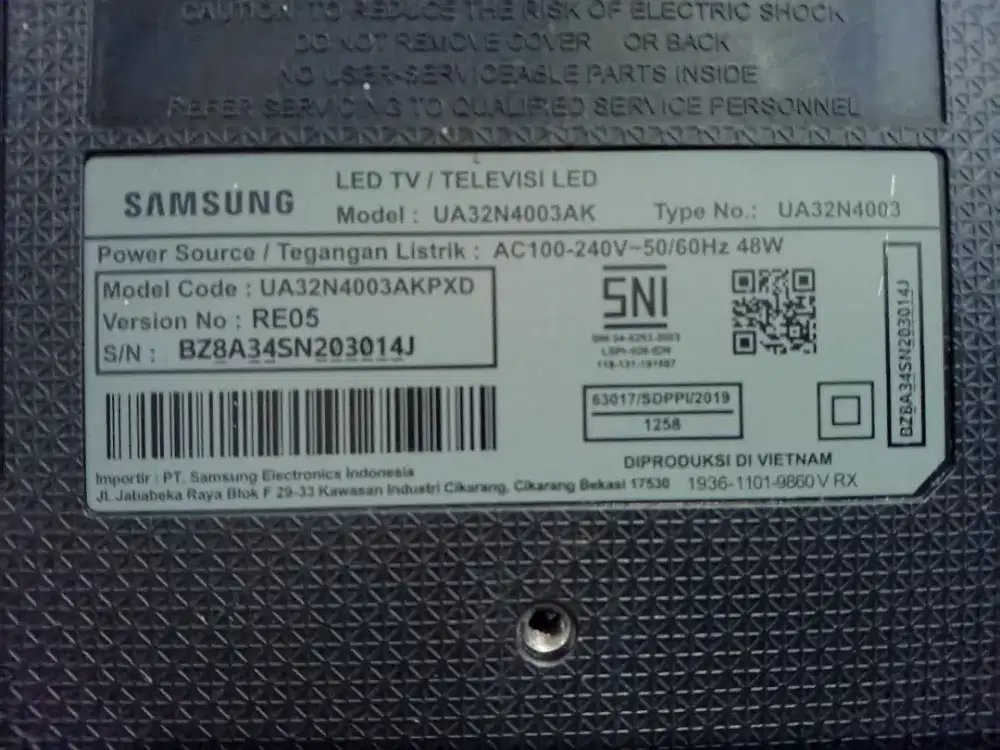 Tv led samsung 32 minus