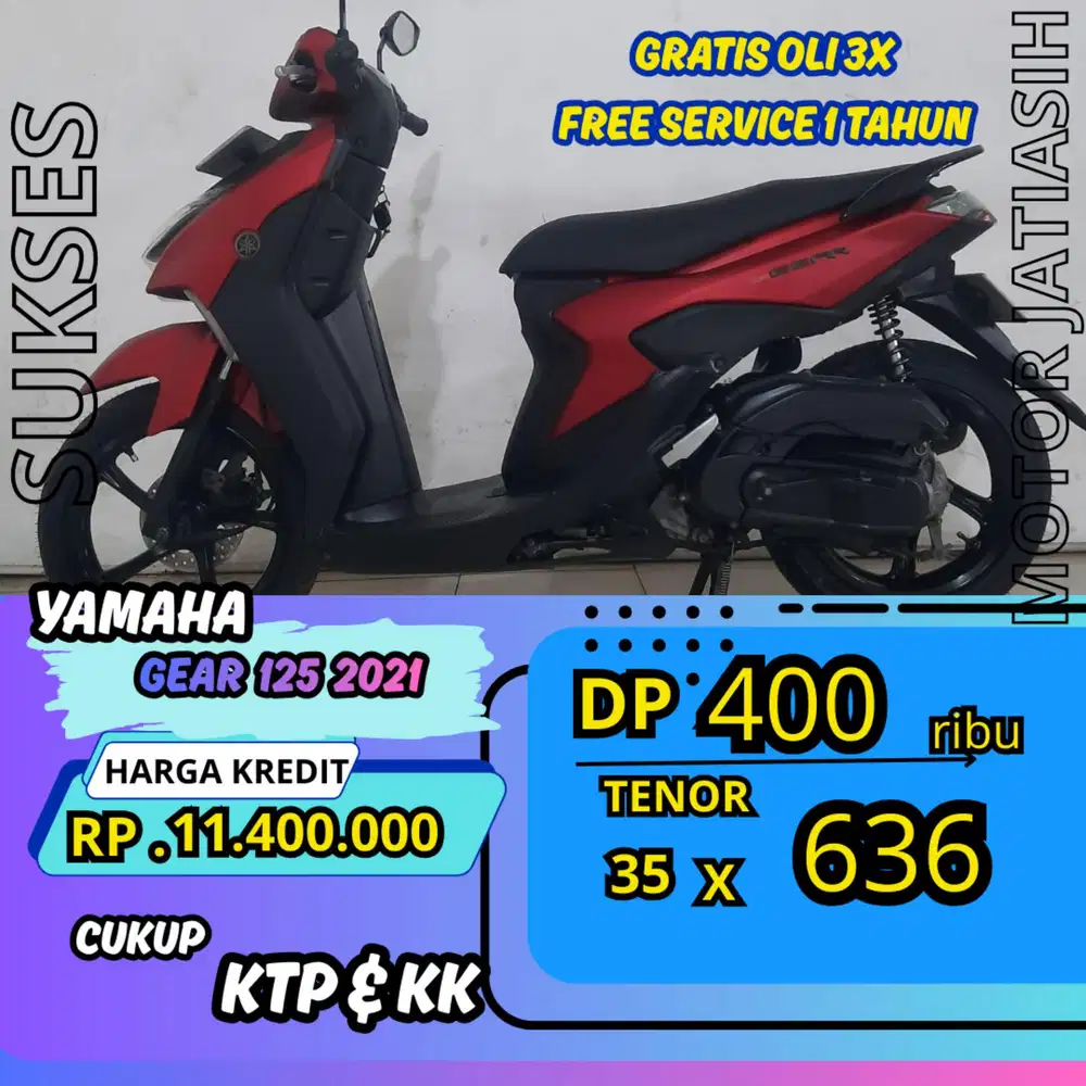 DP MURAH YAMAHA GEAR 125 2021 DP 400 RIBU BISA CASH/KREDIT