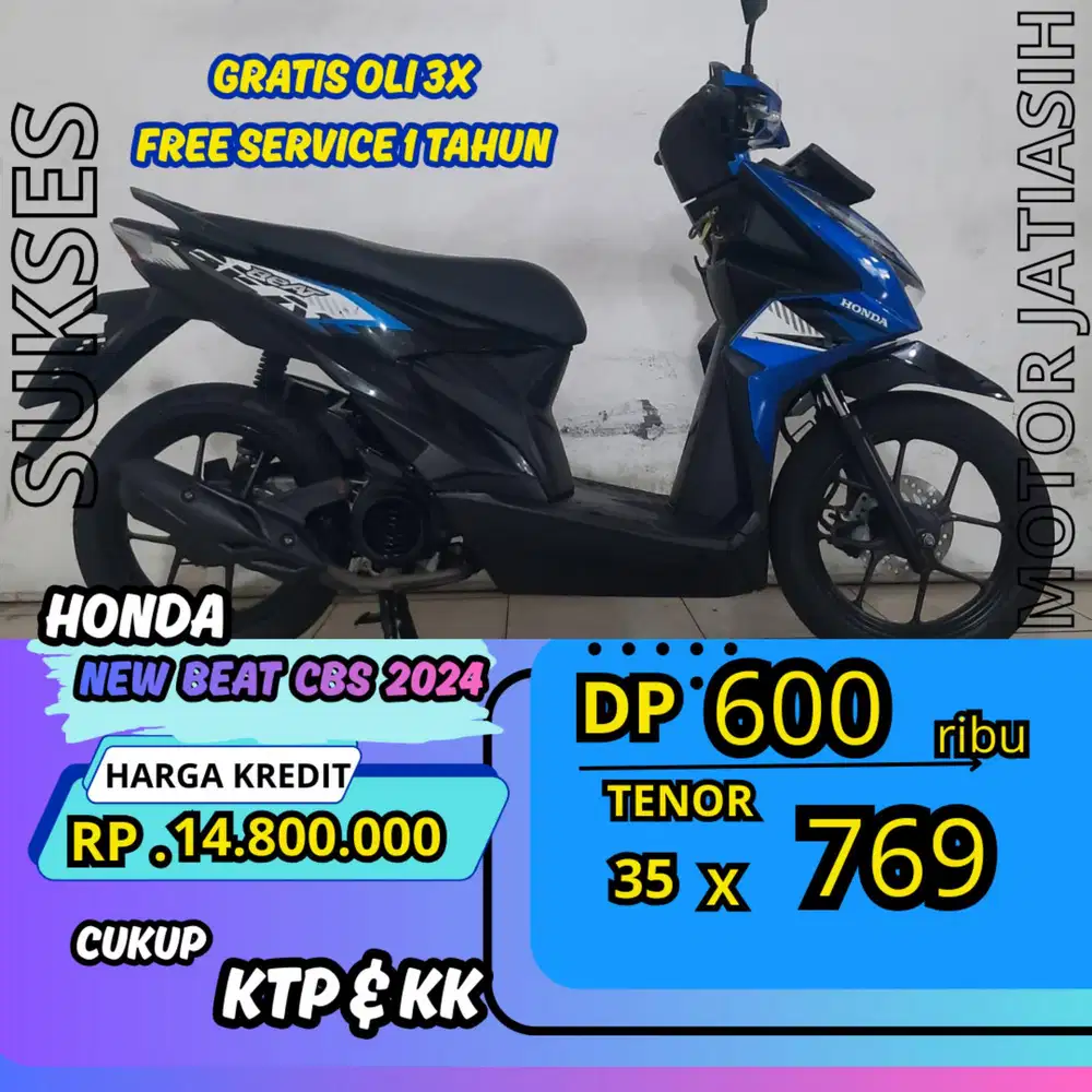 DP MURAH HONDA NEW BEAT CBS 2021 DP 600 RIBU BISA CASH/KREDIT