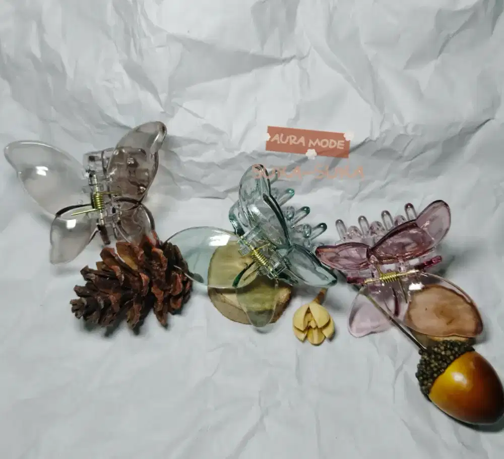 Jedai Kupu-kupu Korea, Jepit acrylic, aksesoris rambut