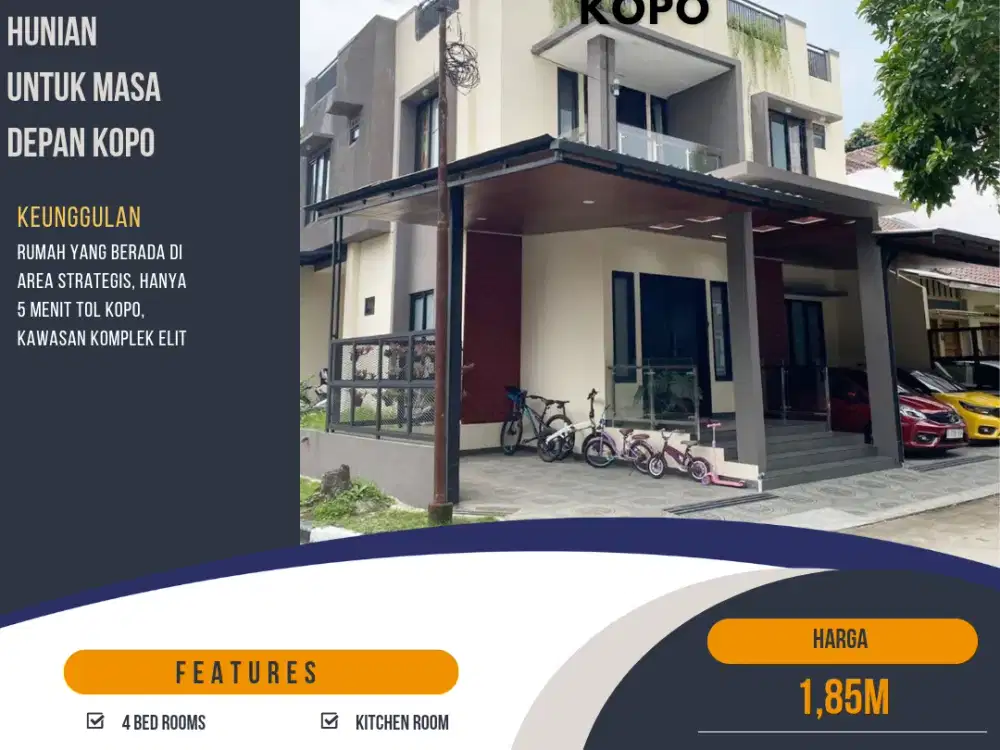 Rumah hook mewah di Kopo Bandung hrga di bawah pasar