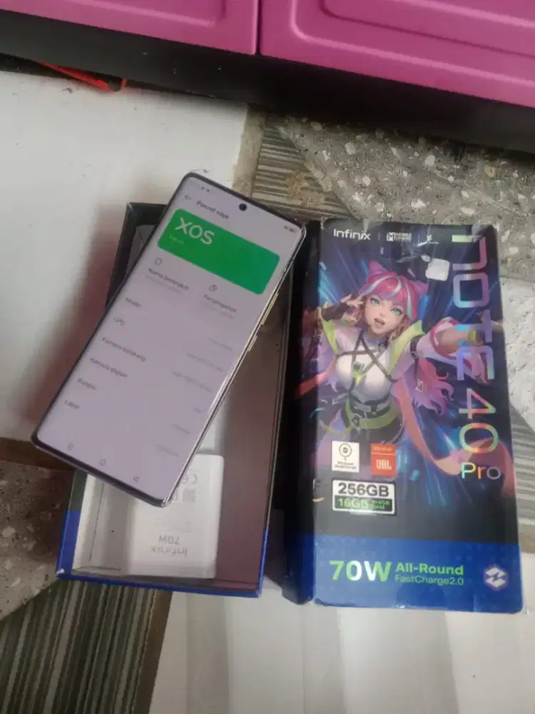 Hp Infinix note 40 pro ram 8/256 fulset nominus