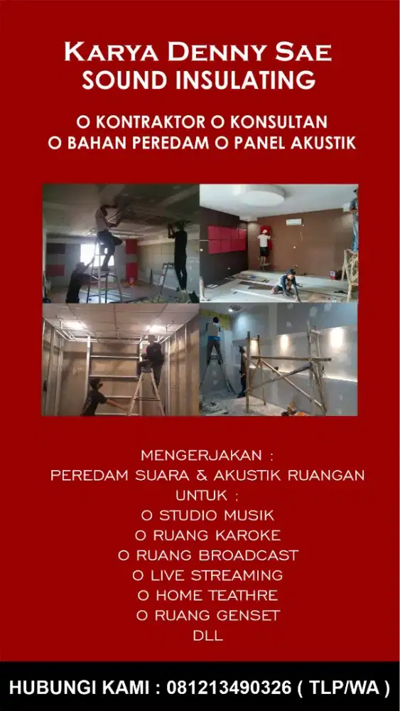 Pemasangan Peredam Suara Ruangan