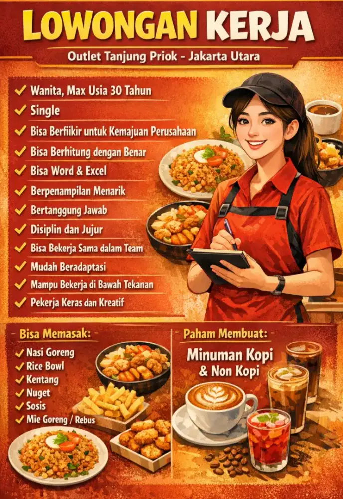 Di Butuhkan Penjaga Outlet