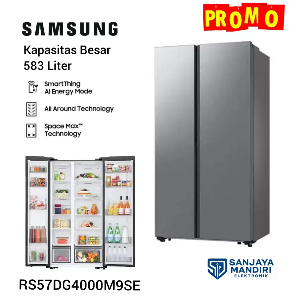 SAMSUNG Kulkas Side By Side DIGITAL INVERTER 583 Ltr RS57GD4000M9SE