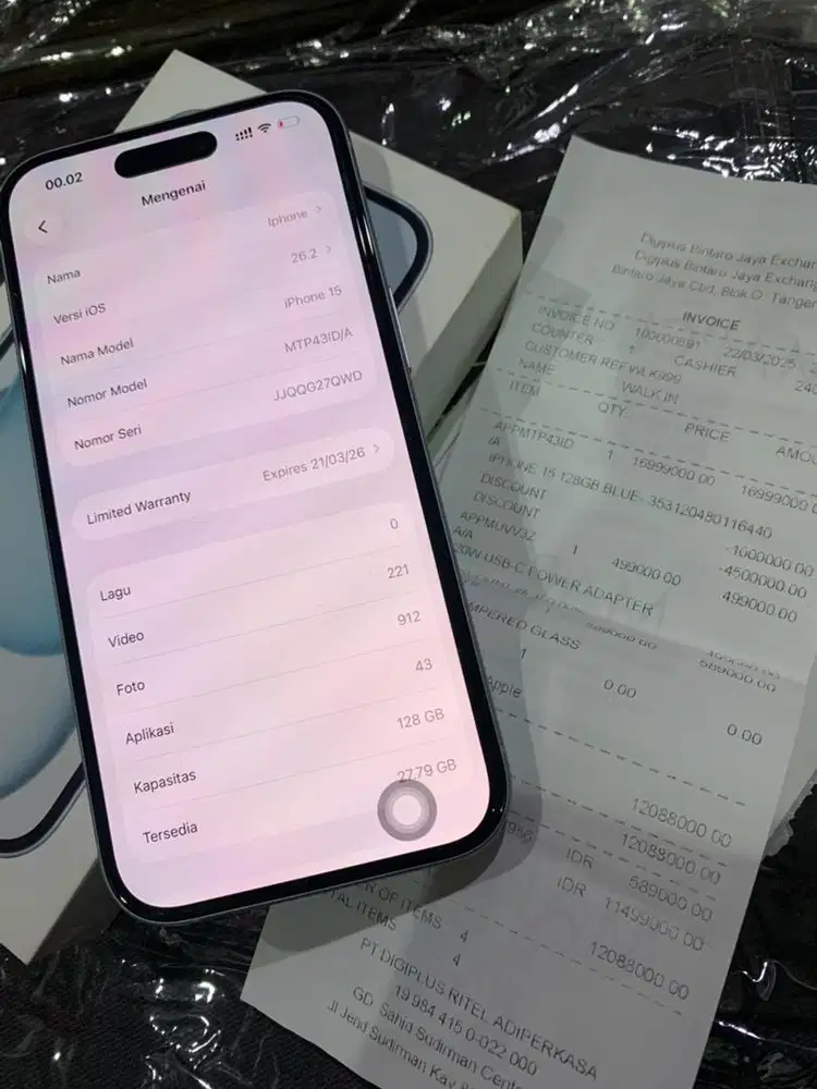 Iphone 15 second garansi resmi