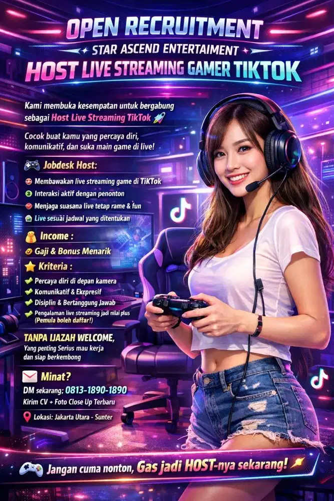 Di Cari HOST LIVE main GAME khusus Wanita