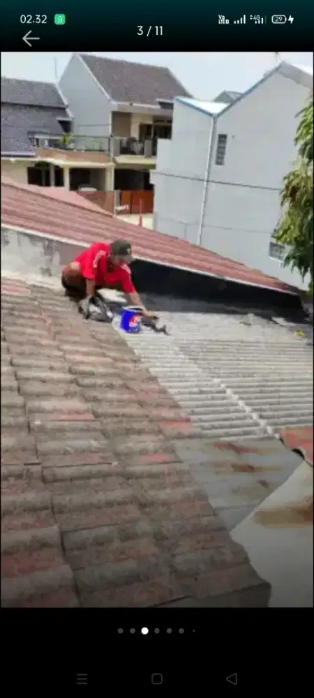 Atap bocor kanopi atap bajarigan terpasang dll