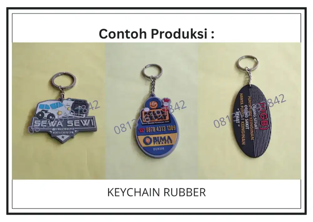 Souvenir gantungan kunci karet promosi