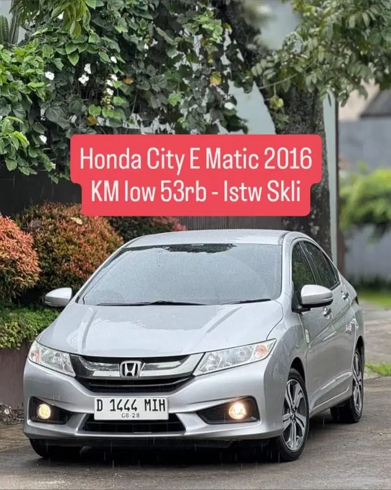 KM low 53rb - Honda City E RS matic 2016 pk an 2017 istw skli murah