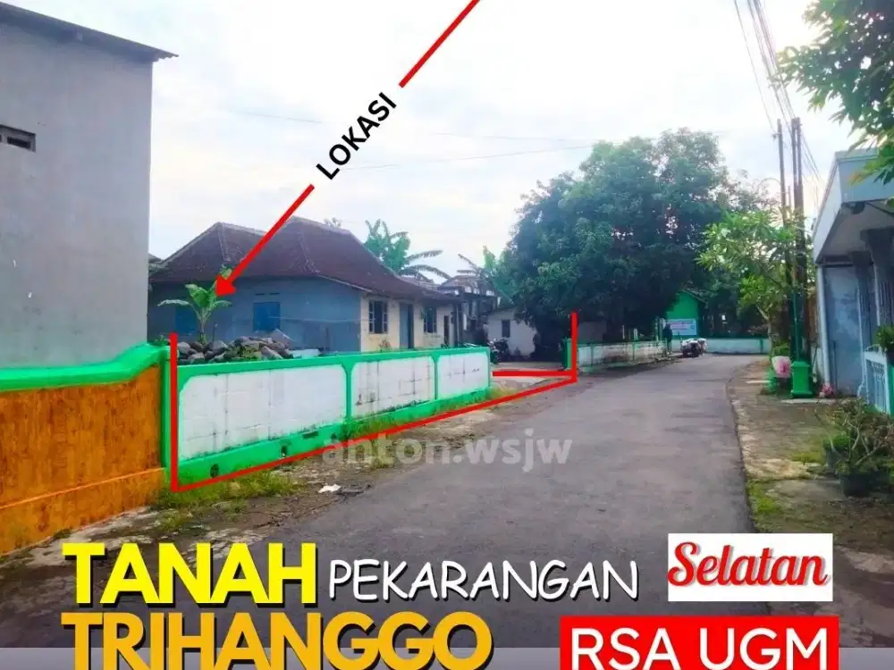 Tanah strategis Jogja selatan RSA UGM Lt 817 m2 ld 16,5 m SHM