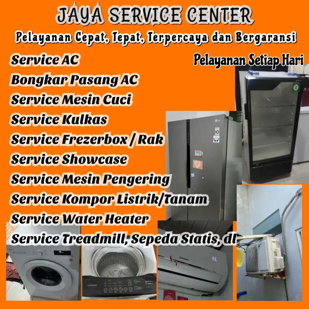 Service Mesin Cuci Bongkar Pasang AC Servis AC Kulkas Frezer Menganti