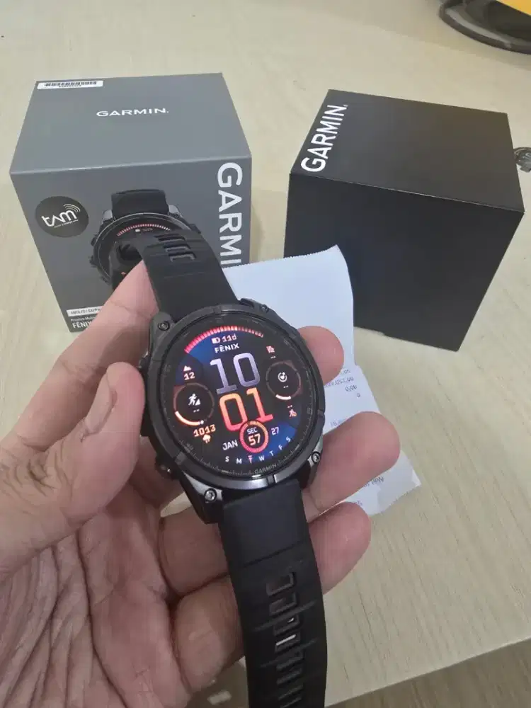 garmin fenix 8 amoled sapphire 47mm resmi tam  pemakaian 1 minggu