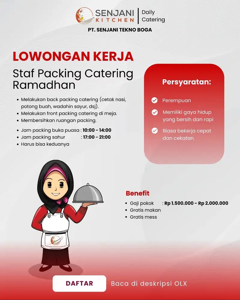 LOKER STAF PACKING CATERING