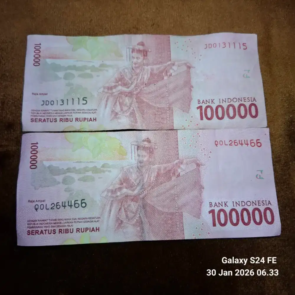 Uang 100 rb ganjil dan genap