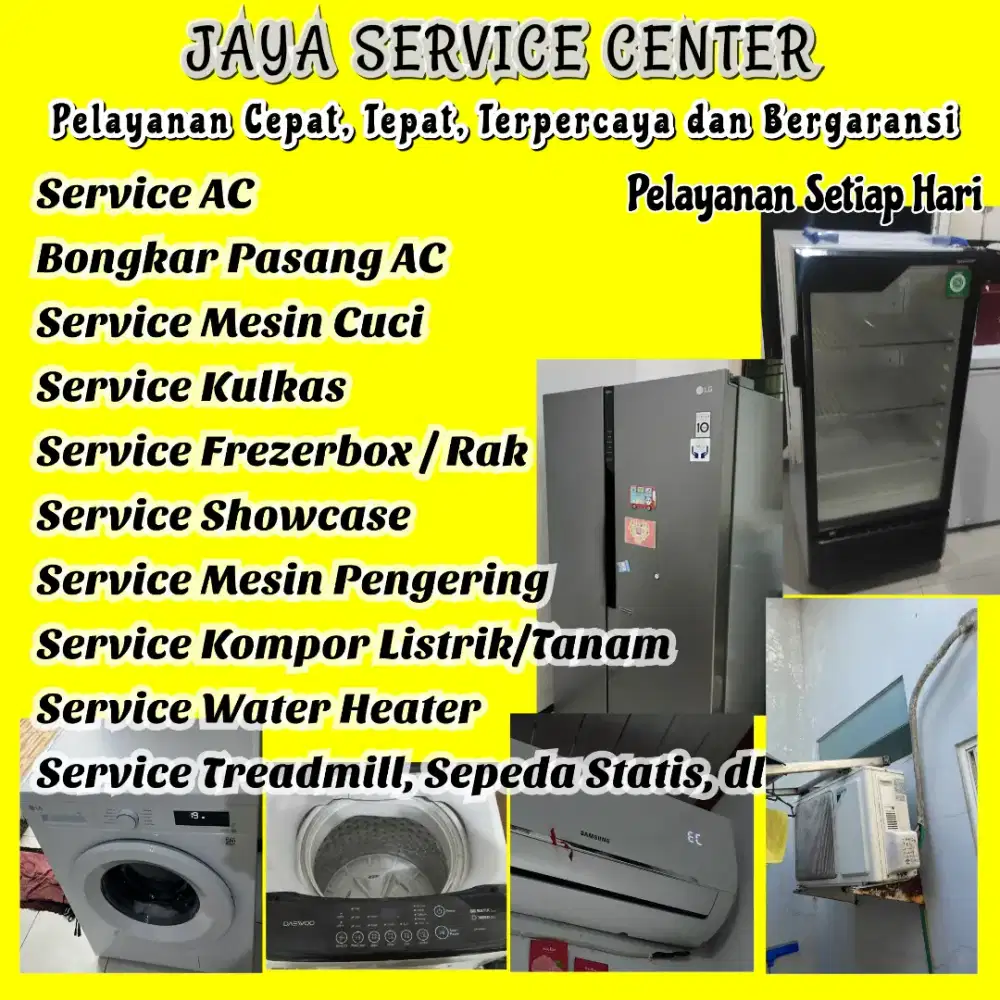 Service AC Bongkar Pasang AC Servis Mesin Cuci Kulkas Frezer Asemrowo
