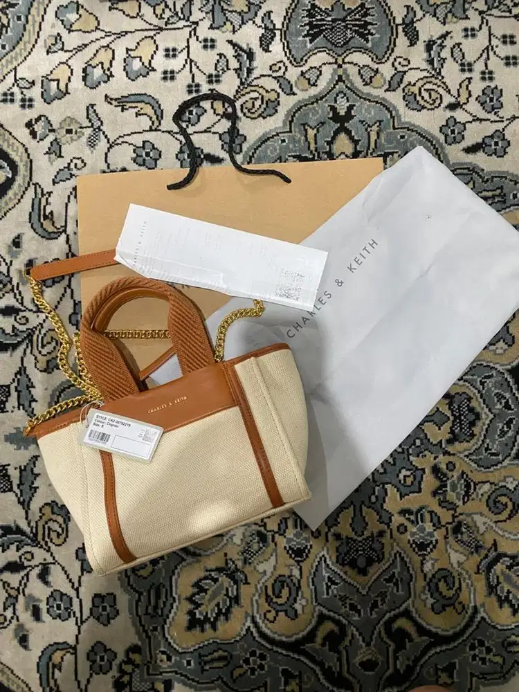 Tas Chales & Keith Shalia Cognac Canvas Mini