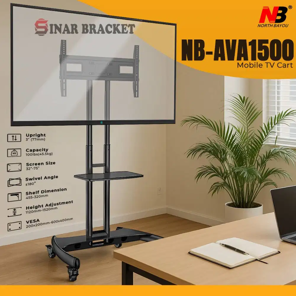 Bracket Standing TV North Bayou 75,65,55,43,32 Inch NB AVA 1500 NEW NB