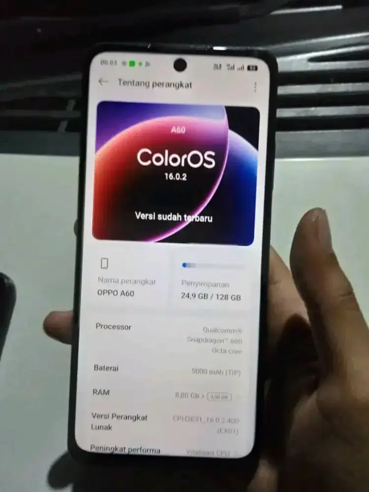 Oppo A60 Ram 8/128 Resmi no minus