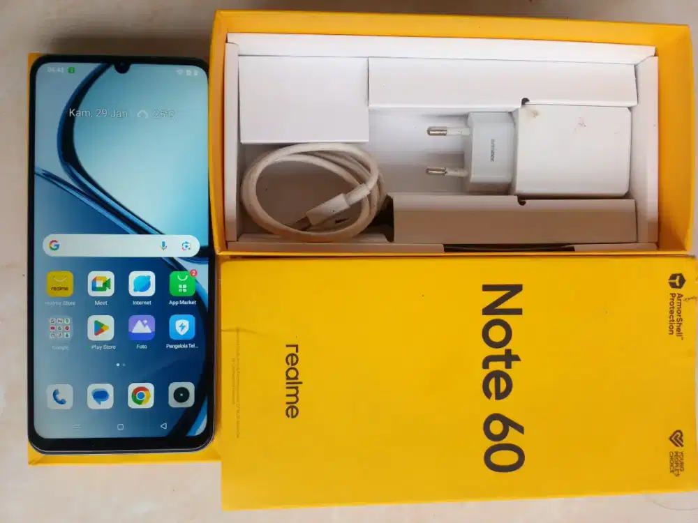 Realme Note 60 4/64 Fullset Mulus