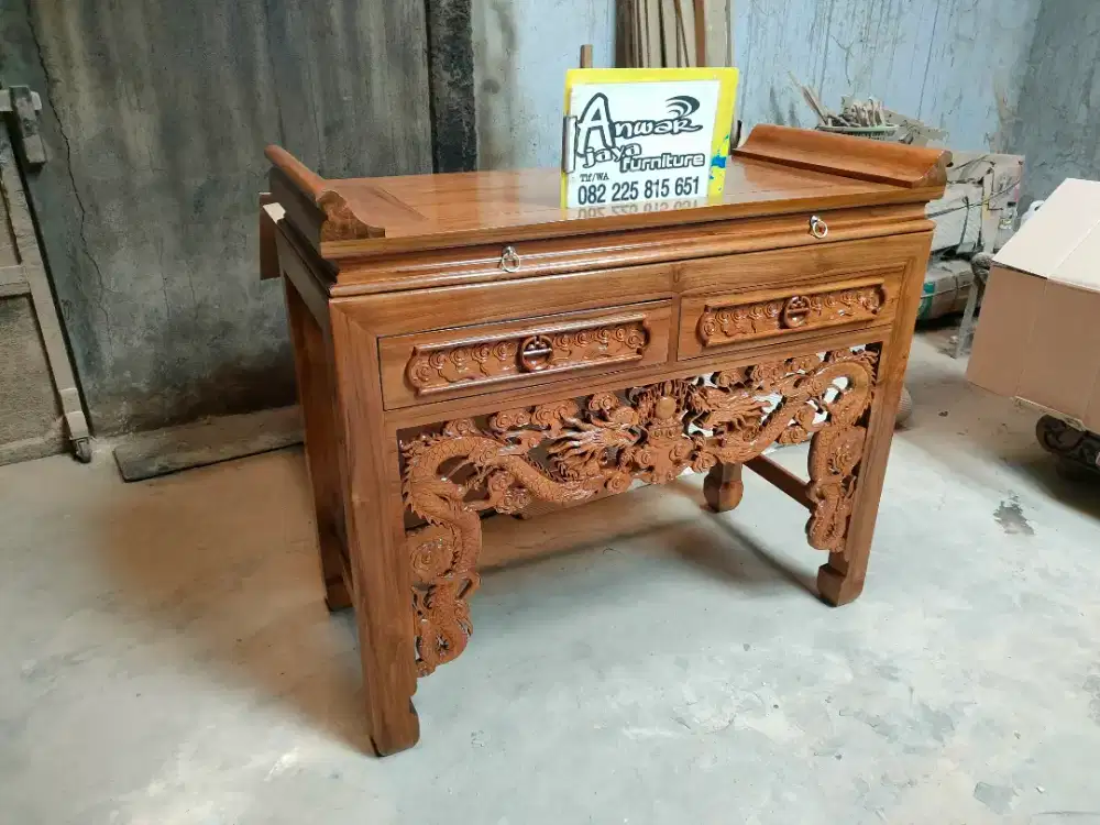 Meja altar sembahyang China full kayu jati