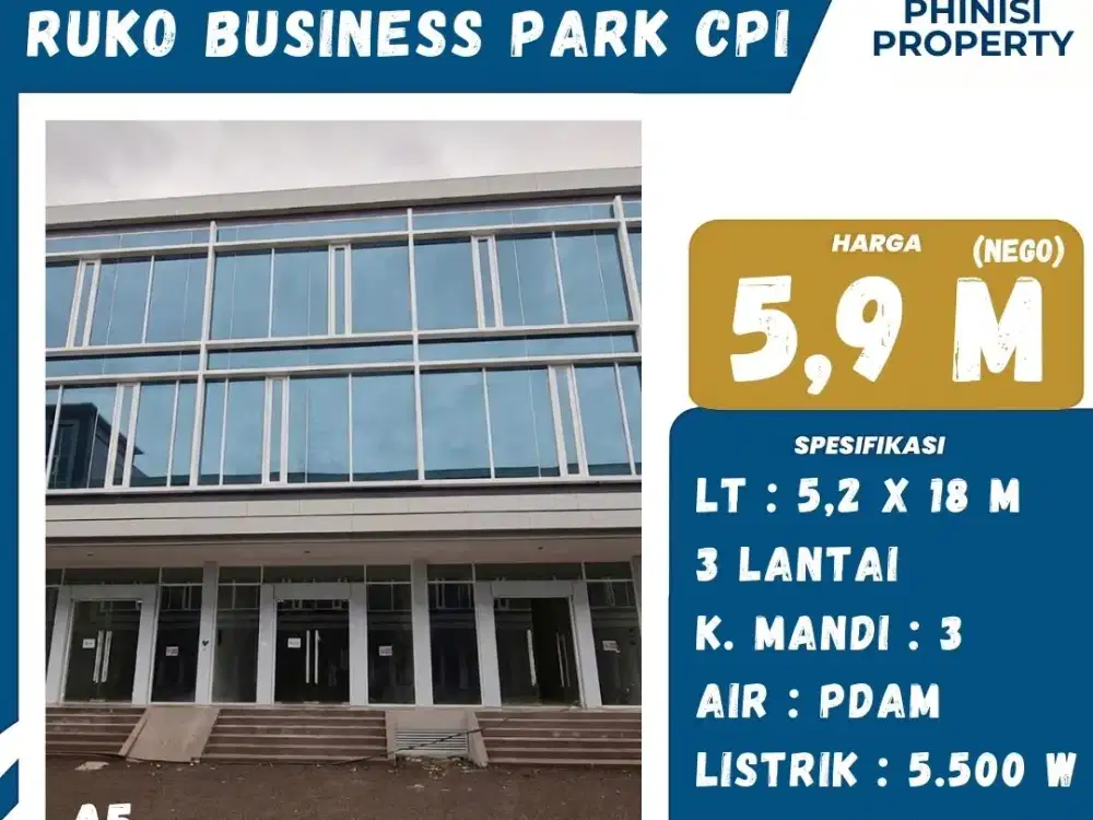 DIJUAL Ruko Business Park CITRALAND CITY CPI Harga terbaik