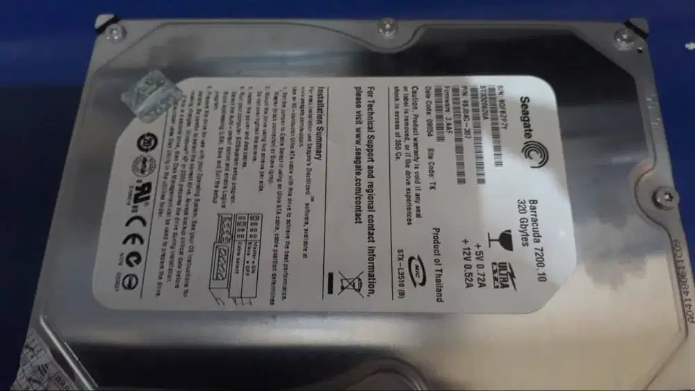 HDD Seagete Barracuda 320GB IDE/ATA 40pin (bukan SATA)