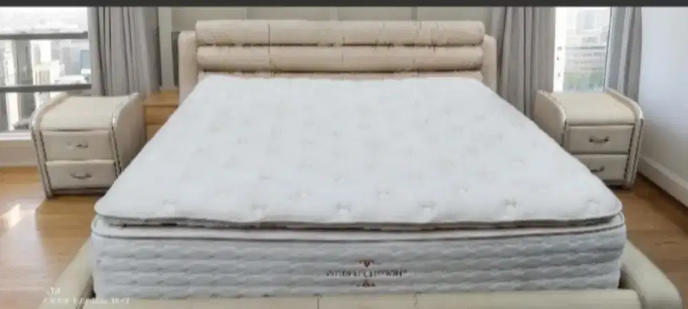 Springbed King Koil World Edition bedframe kulit mewah uk 180