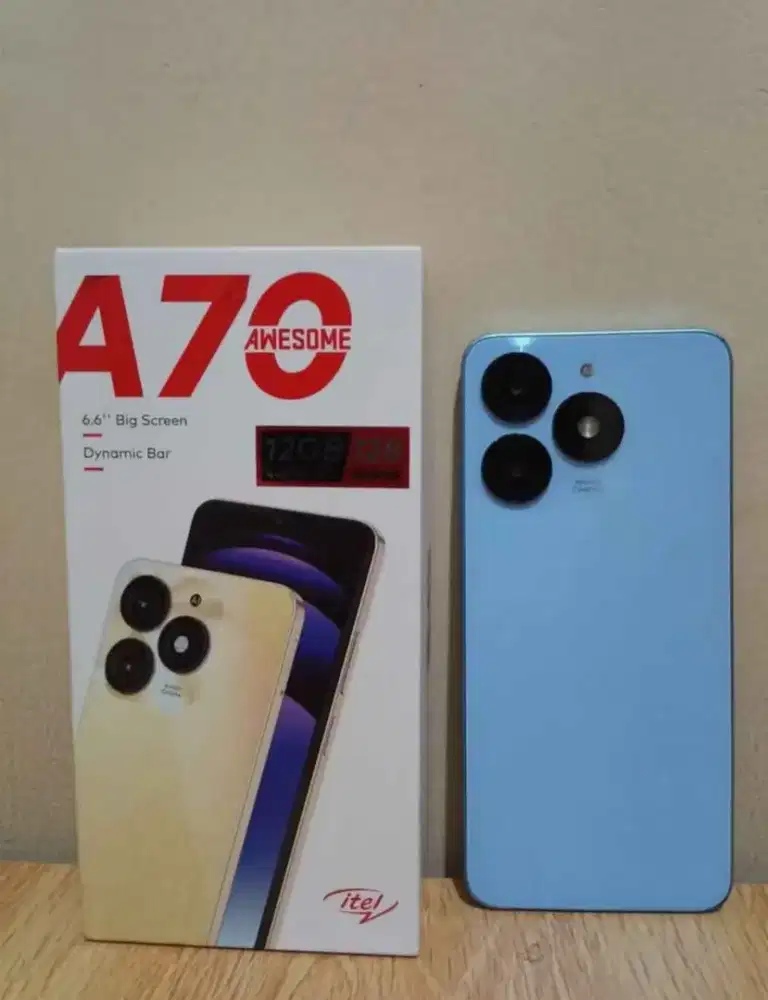 Itel a70 ram 4+8/128 gb fullset istimewa