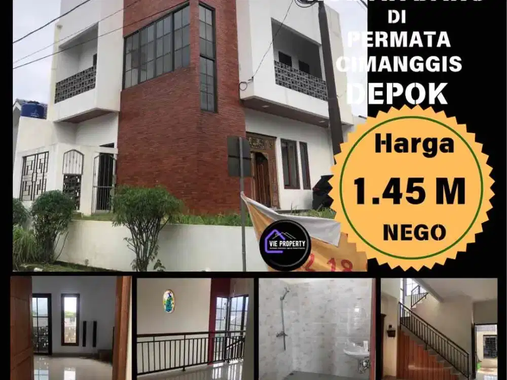 Dijual Rumah Baru Posisi Hoek di Permata Cimanggis Cluster Depan