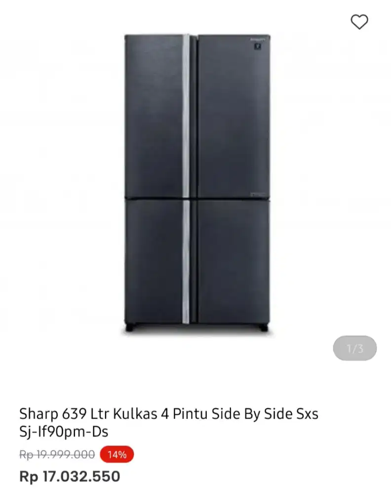 KULKAS SHARP MULTIDOOR 639 liter