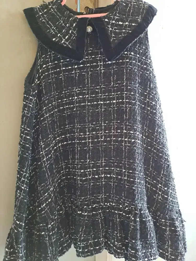 Black Tweed Dress Anak Perempuan