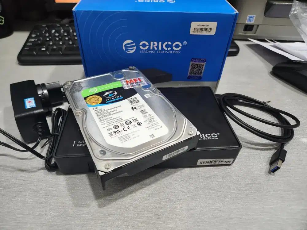 Hardisk 8 TB Plus casing hdd orico