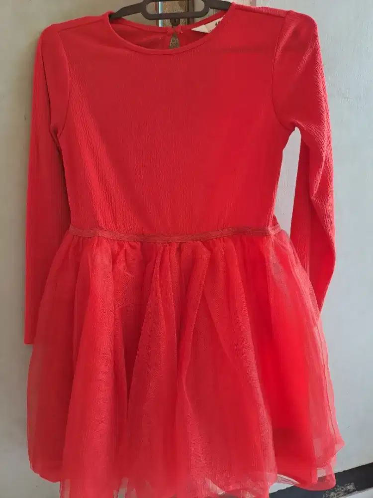 Red Dress Tutu Anak Perempuan