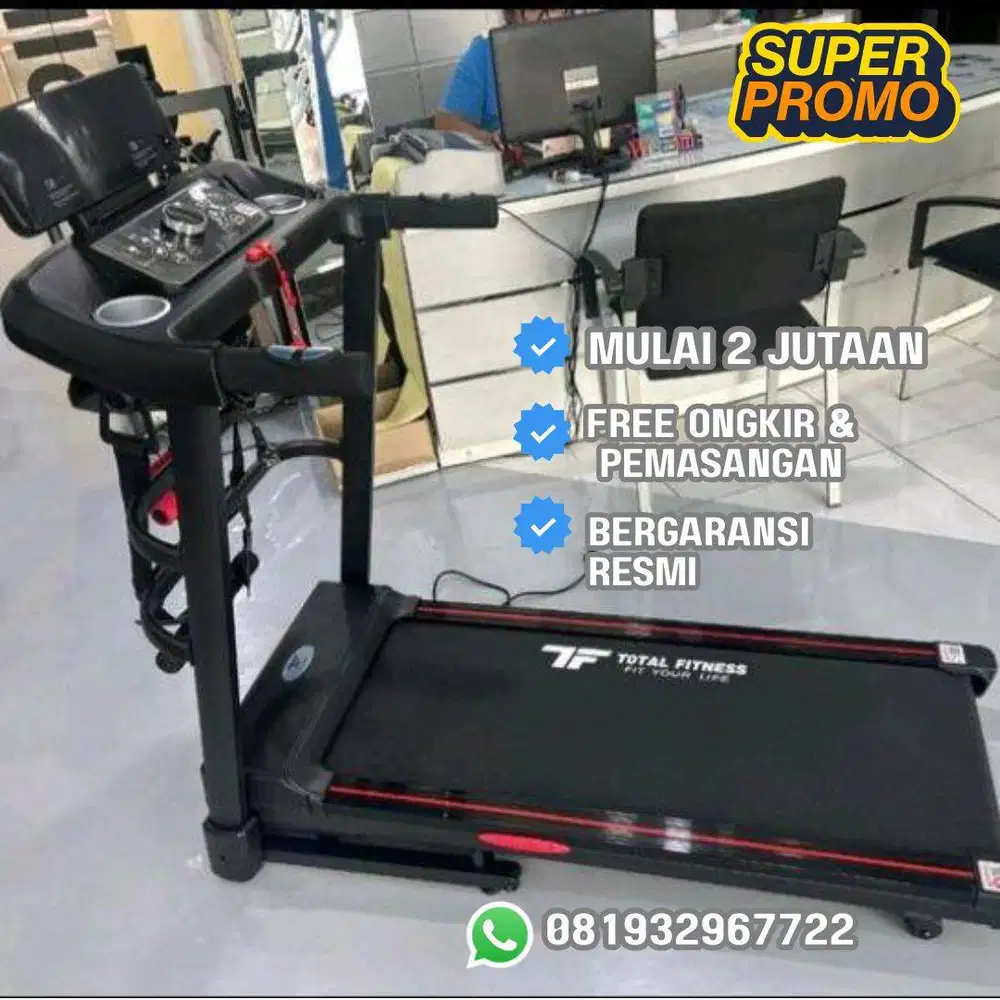 TREADMILL ELEKTRIK TL 633 AUTO INCLINE 3 FUNGSI PREMIUM DAN BERGARANSI