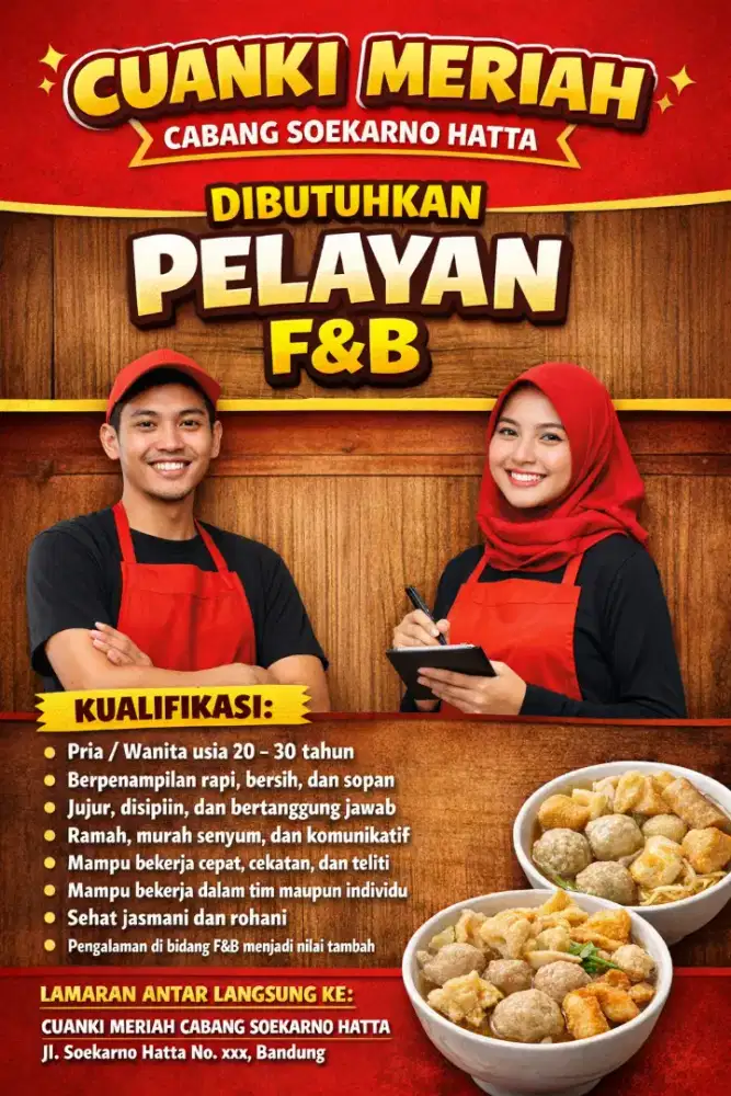 LOWONGAN PEKERJAAN CUANKI MERIAH